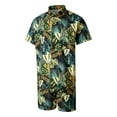 thumbnail image 4 of KOMOO Men Printed Shirt Hawaiian Sets Casual Button Down Short Sleeve Shirt and Shorts Summer Beach Suit, 4 of 9