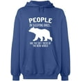 thumbnail image 2 of OXI Hoodie Sweatshirt - The Bear World, Basic Casual Hoodie for Men's and Women Fleece Hoodie Long Sleeve - Indigo Blue X-Large, 2 of 3