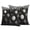 Black White, variant on Blue Floral Spring Outdoor Pillow Covers 20"x20" Set of 2,Waterproof Throw Pillow Covers for Patio Furniture,Vintage Summer Botanical Watercolor Decorative Cushion Pillowcases for Garden Couch Sofa