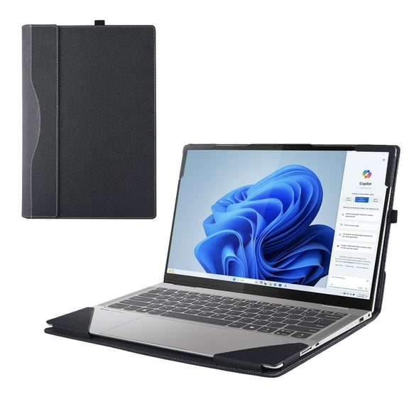 Laptop Cover Case for Lenovo Yoga 7 14IRL8 | 14IML9 | 14AHP9 Series 2023-2025 14"[not Compatible with Any Other Model] .2-in-1 PU Leather Detachable Notebook Sleeve(Black)