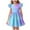 Blue B, variant on THDHVS Dresses for Girls,Girls Dress,Girls Sleeveless Stretchy Dress A Line Twirly Skater School Recital Short Sleeve Round Neck Dress Blue 3-4 Years