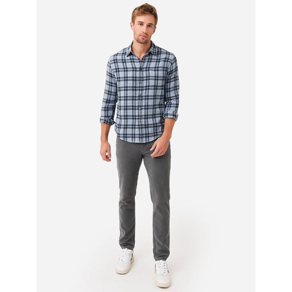 RAILS Men's Brushed Lennox Plaid Button-Down Shirt, Algae Melange XXL