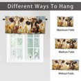 thumbnail image 6 of Western Cow Window Curtain Valances Vintage Wooden Fence Sunflower Rod Pocket Valances for Bedroom Living Room Dining Room 54 by 18 in, 1 Panel, 6 of 6