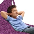thumbnail image 1 of Geometric Lounger Chair Bag, Rounded Hexagonal Geometric Forms Funky Groovy Contemporary Design, High Capacity Storage with Handle Container, Lounger Size, Fuchsia and Charcoal Grey, by Ambesonne, 1 of 5