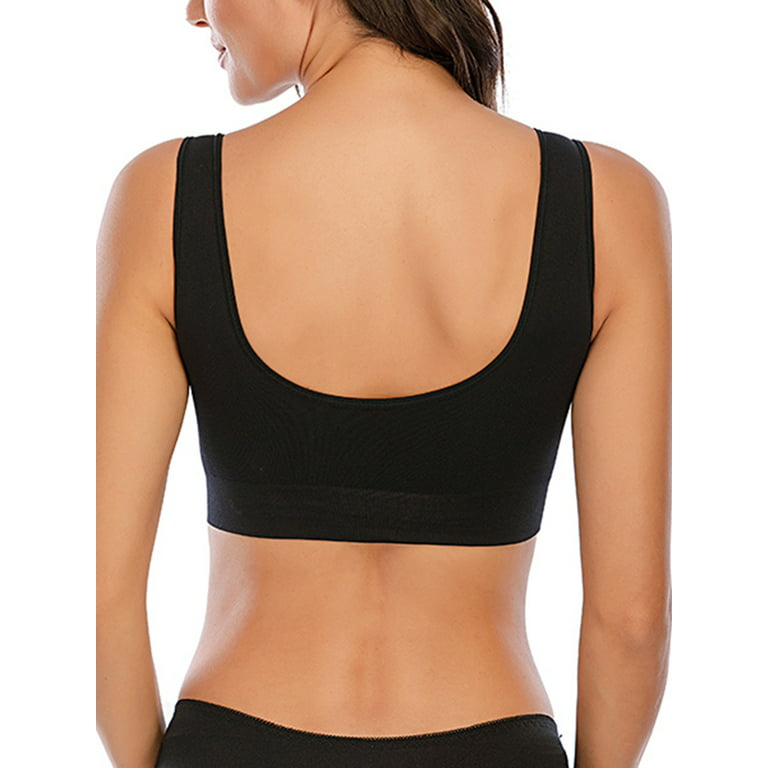 Women's Sports Bra Padded Soft Racerback Stretch Crop Top Vest with  Removable Soft Padded Cups Lace Yoga Activewear