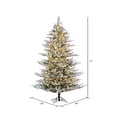 thumbnail image 3 of Vickerman 7.5' x 60" Flocked Kiana Artificial Christmas Tree, 3mm LED Color Changing Lights, 3 of 8