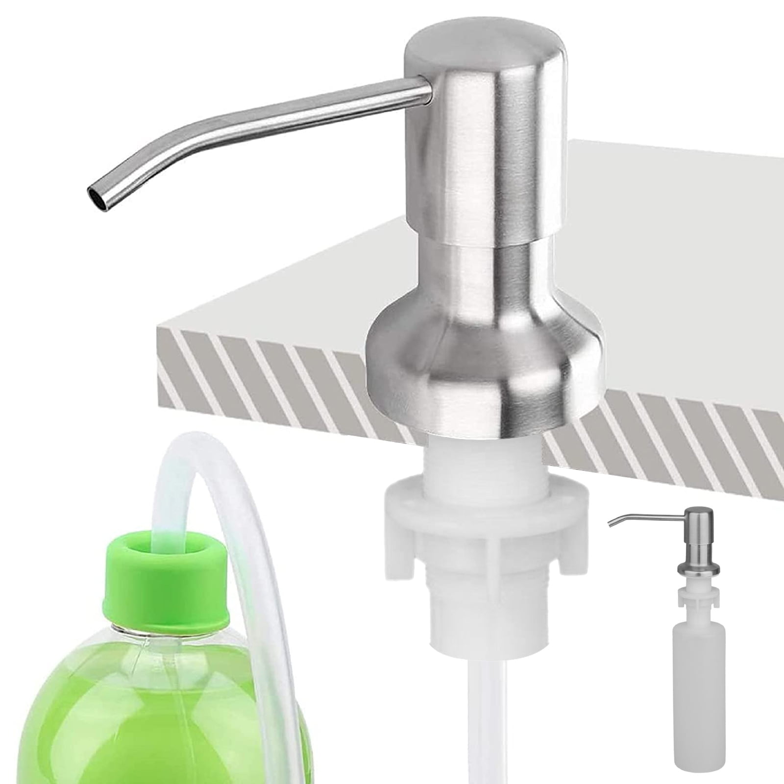 Countertop Under Sink Soap Dispenser Stainless Steels Bottle Bounce Three Colors 