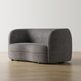 thumbnail image 5 of Furniture of America Sonya Tuxedo Style Upholstered Boucle Fabric Charcoal Gray Loveseat, 5 of 11