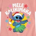 thumbnail image 3 of Lilo & Stitch - Mele Kalikimaka - Girls Fitted Short Sleeve Tee, 3 of 5