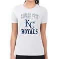 thumbnail image 4 of Women's G-III 4Her by Carl Banks White Kansas City Royals Super-Slim Fit Lightweight Team Logo Graphic T-Shirt, 4 of 5