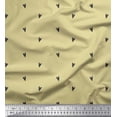 thumbnail image 1 of Soimoi Beige Japan Crepe Satin Fabric Black Heart Print Fabric by the Yard 42 Inch Wide, 1 of 3