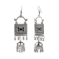 thumbnail image 4 of Efulgenz Boho Vintage Antique Tribal Indian Oxidized Silver Dangle Statement Hook Earrings Jewelry Set, 4 of 4