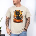 thumbnail image 2 of Retro Black Cat Halloween Pumpkin Costume T-Shirt, Fullsizes S-5XL Multicolors T-Shirt, 2 of 5