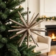 thumbnail image 6 of 1Pcs Gold Star Shaped Christmas Hanging Ornament, Star Pendant for Xmas Tree Winter Holiday Home Decor, Starburst Plastic Decoration, 5X5In, 6 of 6