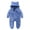 Blue, variant on Godderr Newborn Baby Fleece Jumpsuit Ears Hooded Snowsuit for 6 Months-3 Years Cute Romper Infant Autumn Winter Jacket Outwear for Boys Girls