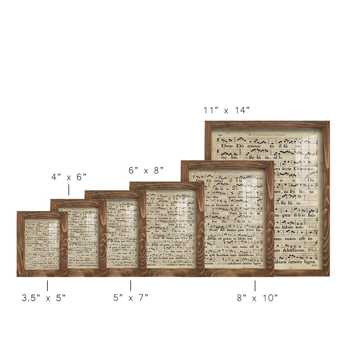 Vellum Songbook II -Framed Print w/glass-Walnut