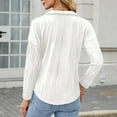 thumbnail image 2 of Cilsoka Linen Shirts for Women Oversized Tops for Women Trendy Sexy Basic Tees for Women Plus Size Blouses for Women Dressy Casual Long Sleeve My Orders past Orders, 2 of 5