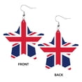 thumbnail image 2 of Leather Earrings Dangle For Women Union Jack Trendy Star Earrings Lightweight Fashion, 2 of 6
