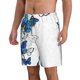 thumbnail image 2 of Fotbe Blue Flying Butterflies Trajes de Baño Estampados para Hombre, Shorts de Verano de Secado Rápido, Ropa de Playa, Bañadores-3X-Large, 2 of 6