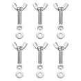 thumbnail image 1 of Tornillo mariposa Uxcell, tuercas y tornillos de mariposa de acero inoxidable 304, sujetador de tornillo de mano M8-1.25 x 25 mm, 1 of 7