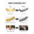 thumbnail image 5 of FindChic 14K Gold Plated Chain Necklace for Women, 5mm Stainless Steel Cuban Link Chains Birthday Christmas Jewelry Stuffers Gifts for Mom Daughter, 18inch, 5 of 11