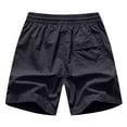 thumbnail image 3 of Gibobby Men's Beach Shorts Swim Shorts 2 in 1 Men's Swim Trunks 9" with Zipper Pockets Bathing Suit Built-in Board Shorts Swimwear Long Shorts(S,Black), 3 of 3