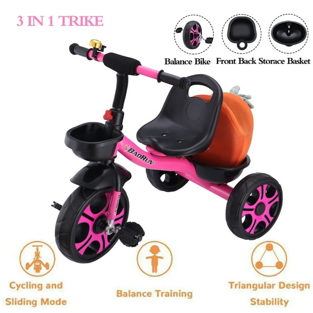 LELINTA Foldable Kids Tricycles for 14 Years Old, 3 Wheel Kids Trike Perfect As Toddler Walking