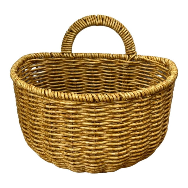 Lipstore Hanging Basket Imitation Rattan Storage Basket for Bathroom Living Room Toys L