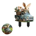 thumbnail image 4 of Easter Rabbit Ground Stake Insert Art - Colorful Garden Decoration for Easter Yard, 4 of 6