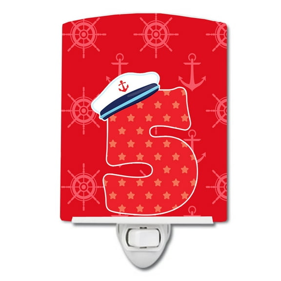 Caroline's Treasures BB8876CNL Nautical Month 5 Ceramic Night Light, 6x4x3", multicolor