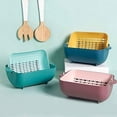 thumbnail image 2 of Juegos de tazones de colador de colador de cocina, 2 en 1 Cuenco de lavado y colador de plástico grande multifunción, Ahorro de espacio, para frutas Verduras Limpieza Cesta de mezcla de lavado MFZFUKR WRMH-1193-1, 2 of 7