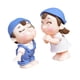 thumbnail image 3 of Mini Pareja Niños Niñas Bonsai perfecl DIY Craft Fairy Garden Decoración azul, 3 of 7