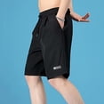 thumbnail image 6 of DDAPJ pyju Mens Casual Sweat Shorts Quick Dry Workout Athletic Running Shorts Elastic Waist Drawstring Exercise Jogging Shorts with Pockets Black M, 6 of 8