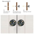 thumbnail image 4 of 4 Pcs Floral Pattern Knobs for Kitchen Cabinet Cupboard Dresser Bookcase Drawer Pulls Handles Round Home Decor, 4 of 5
