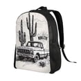 thumbnail image 2 of Easygdp Vintage Cactus Pickup Mochila Versátil y Elegante: Comodidad, Almacenaje y Durabilidad para la Universidad, Trabajo, Viajes y Uso Diario, 2 of 8