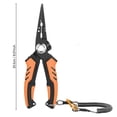 thumbnail image 3 of Weloille Multifunctional Fishing Pliers Set, 1 Piece Stainless Steel Fishing Line Cutter with Lanyard and Storage Bag, Rust Resistant Hook Remover Tool, Suitable for Freshwater Saltwater Fishing, 3 of 5