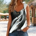 thumbnail image 4 of Floral Printed Tank Tops Womens 5 Button up Shirt Sleeveless O-ring Straps V Neck Summer Vest Tees Blouses Loose Fit (XL, Black 02), 4 of 6
