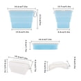 thumbnail image 2 of Silicone Folding Lunch Box for Food Storage, Reusable Microwave Safe Bento Box, Portable Collapsible Food Container for Kitchen and Travel Use, 2 of 4