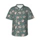 thumbnail image 1 of Fotbe Hedgehogs and Flowers Camisa Hawaiana para Hombre Unisex – Camisa Casual de Verano con Botones de Manga Corta de Algodón y Lino,Large, 1 of 7