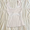 thumbnail image 2 of Yuanlong Tank Top for Women Lace Bow Elegant Camisole Slim Fit Stretch Sleeveless Strap Top Casual Soft Daily Party Summer Vest, 2 of 3