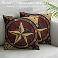 thumbnail image 3 of GOSMITH  Western Texas Star Pillow Cover - Rustic Farmhouse Decorative Throw Pillow Covers Vintage Western Style Retro Cushion Cover for Sofa Car Bench Living Room Home Decor, 3 of 5