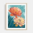 thumbnail image 2 of Serene Lotus Blooms - Illustration Floral Flowers Botanical Watercolor Garden Nature Unframed Wall Art Print 24 x 30 inches, 2 of 4