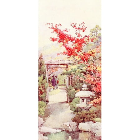 - The scarlet Maple Flowers & Gardens of Japan 1908 Poster Print by Ella Du Cane