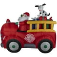 thumbnail image 2 of Gemmy Inflatable Santa Driving Fire Truck LED Lighted Yard Decoration - 61 in, 2 of 6
