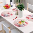 thumbnail image 6 of Ryvnso Poppy Blooming Flowers Round Plate Mats Dining Table Placemat Set of 4 for Holiday Decoration, 6 of 7