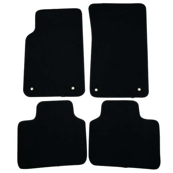 Ikon Motorsports Compatible with 08-09 Pontiac G8 OE Factory Style Black Nylon Carpet Car Floor Mats Front Rear 4pcs