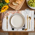 thumbnail image 4 of Fall Truck Placemats Set of 12, Thanksgiving Tree Maple Leaf Pumpkins Vintage Placemats for Dining Table, Place Mats for Kitchen Tabletop, Waterproof Wipeable Dining Table Mats Set, 4 of 9
