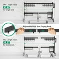 thumbnail image 3 of Over The Sink Dish Drying Rack - Adjustable (26.3"-35") Dish Rack Over Sink with Upper Dual Bars, 3 Baskets, Hooks, Cutlury Holder, Large Dish Drainer Drying Rack for Kitchen Sink, Black, 3 of 7