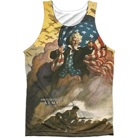 35 Us Army Tank - U.S. Army Men's Vintage Poster Mens Tank White