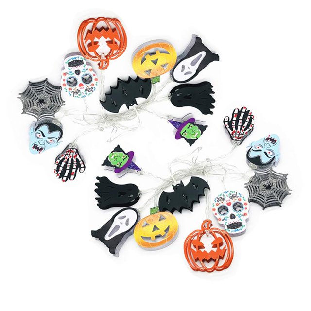 LED Halloween Pumpkin String Light Ghost Bat Light String for Carnival Party Garden Decoration
